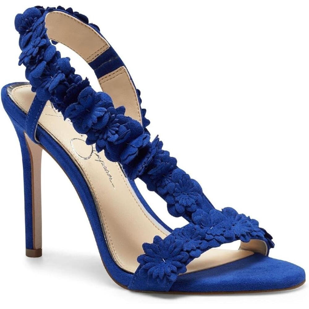 Jessica Simpson Blue Ruffle Heels
